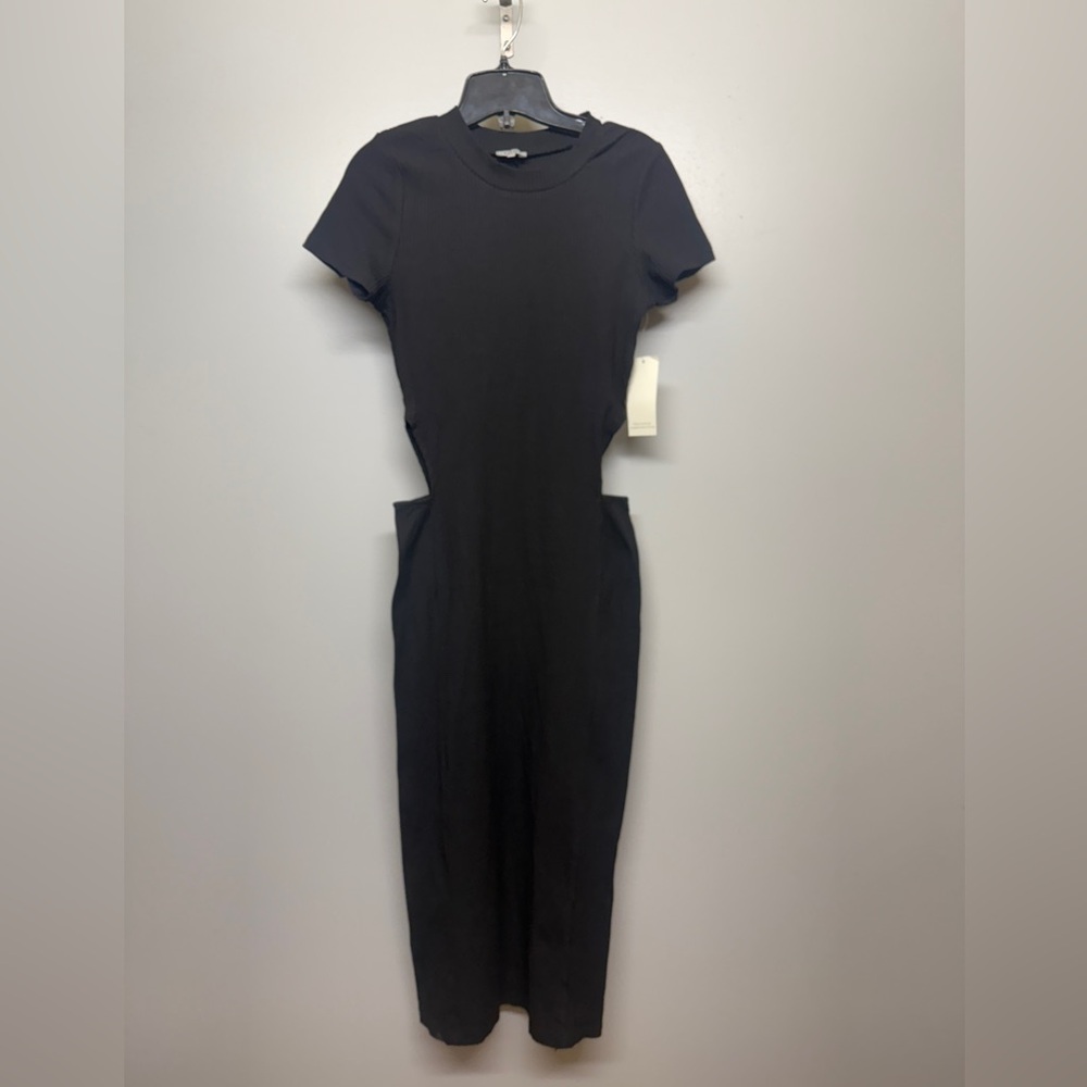 Tobi Black NWT Midi Stretch Dress with Side Cut-Outs SIZE M